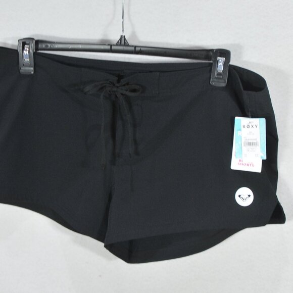 Share Roxy Board Swim Shorts Women's Size XXL Black Swimwear Quick Dry Drawstrin - Picture 1 of 6